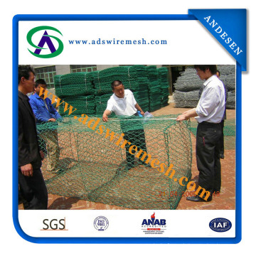 2X1X1m PVC Gabion Box / PVC Stein Käfige